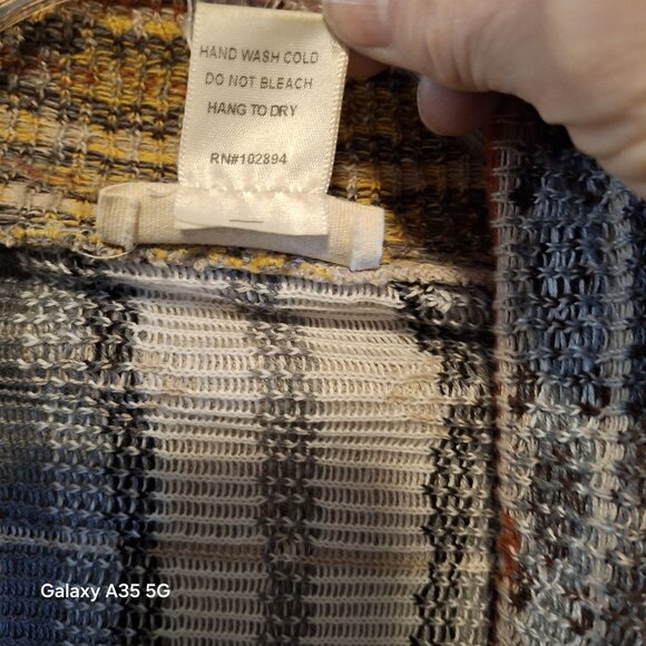 Anthropologie Freeway Open Front Draped Aztec/Bohemian Cardigan, Size S, #3035 - Picture 4 of 6